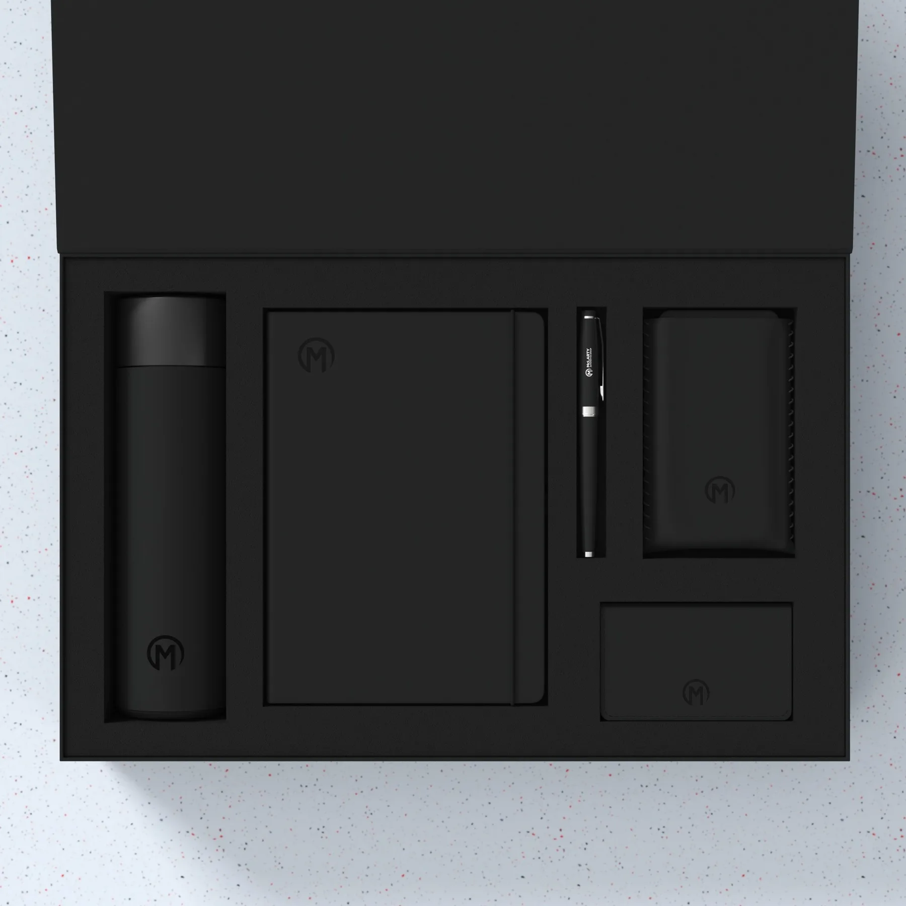 McLarty Automotive Group gift set laid out in its presentation box